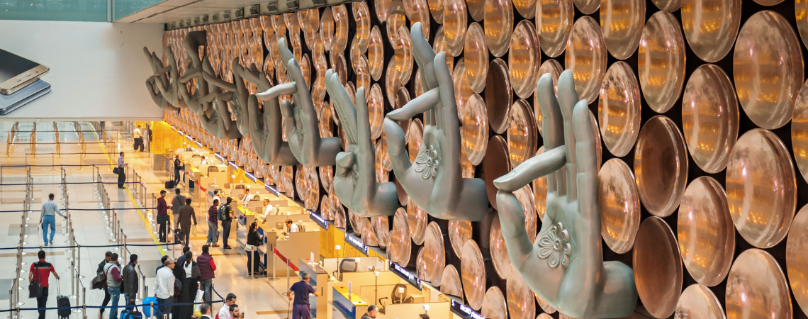 <p><span style="font-size:13pt; font-variant:normal; white-space:pre-wrap"><span style="font-family:Arial,sans-serif"><span style="color:#000000"><span style="font-weight:700"><span style="font-style:normal"><span style="text-decoration:none">Delhi Airport</span></span></span></span></span></span></p>