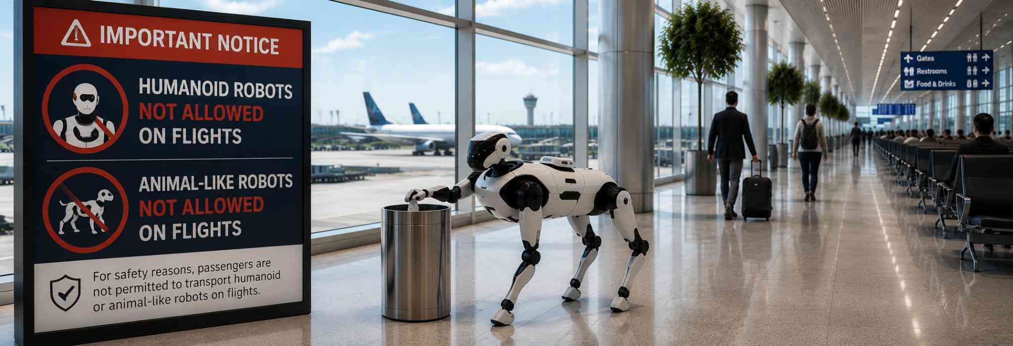 United and Delta Restrict Humanoid Robots on Flights